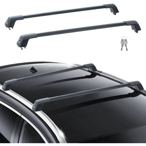 52" Universal Roof Rack Cross Bars - Adjustable For Raised Side Rails, T6063 Aluminum, 165 Lb Capacity