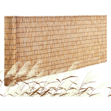 VEVOR Natural Reed Fencing, 3.3 ft x 9.8 ft, Reed Screen Curtain Balcony Reed Fence Roll for Outdoor Backyard Patio, Decorative Fence for Backyard Garden Fencing Divider, Privacy Screen Panel Curtain