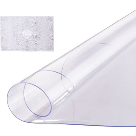 VEVOR Plastic Table Cover, 42 x 42 Inch 2.0 mm Thick Clear Table ...