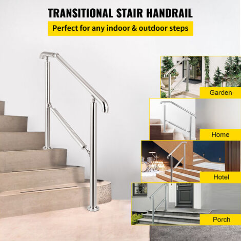 Buy Handrails For Outdoor Steps, Wall U-Shape Stair Railing For Porch 1 3 Steps Rail Safety Grab Bar Indoor Outdoor Hand Railings For Stairs 1 18 1 Inch
