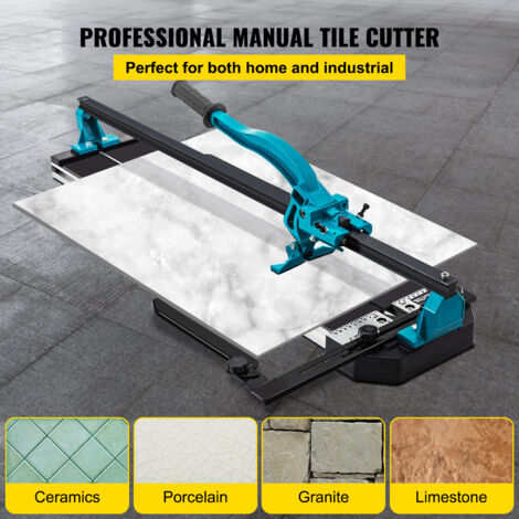 Mophorn 39 Inch Manual Tile Cutter, Single Rail Double Brackets, 3/5 in Cap with Precise Laser, Tile Cutting Tools for Precision Cutting, Red