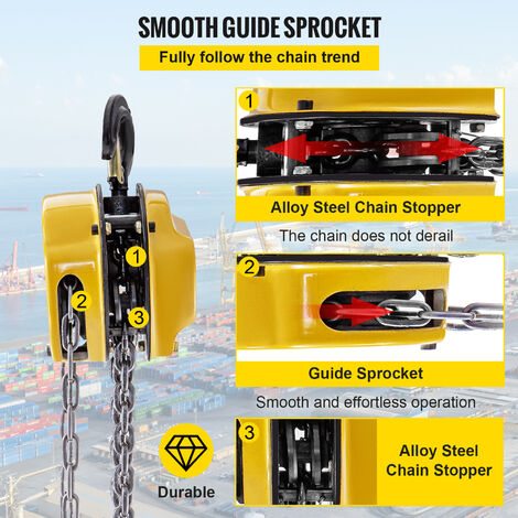 FITHOIST Hand Chain Hoist 2Ton | Chain Fall 10FT | Chain Block Hoist - View #11