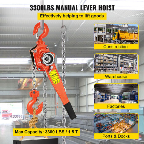 Lever Hoist Ratchet Manual - 0.25 Ton To 9 Ton 1.5 Metre To 4 Metre