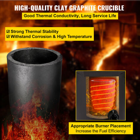 VEVOR 12kg Propane Smelting Furnace Kit Melting Furnace Double Burners 2700