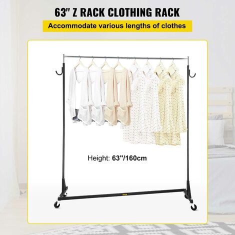 40 Inch Z Rack VEVOR Z Rack, Industrial Grade Z Base Garment Rack, Height Adjustable ...
