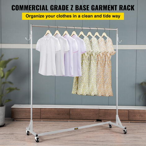 VEVOR Z Rack, Industrial Grade Z Base Garment Rack, Height Adjustable  Rolling Z Garment Rack, Sturdy