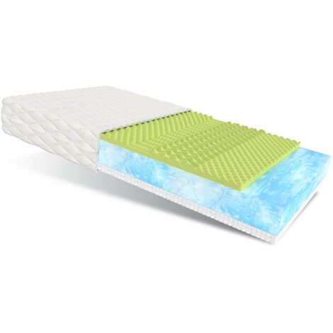 Matratze 90x200 Kaltschaum MARINA 7 Zonen Bio Foam Schaum Ocean Blue Latex Clima Latex H3 21 cm JERSEY (1/5)