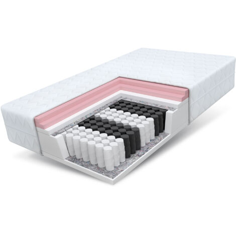 Matratze 140x200 MEMORY DUO Visco 27cm 7 Zonen Komfort Taschenfederkern H2 H3 (1/5)