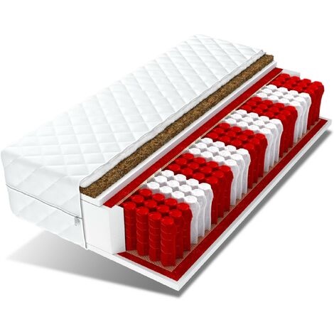 Matratze 140x200 HOME MAX MULTIPOCKET 24cm 7 Zonen Taschenfederkern Kokos H3 H4 (1/5)