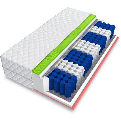Matratze PAX 7 Zonen 120x200 H3 Hybrid FOAM Visco Taschenfederkern 21 cm NEU