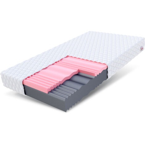 Matratze 120x200 H4 FDM SELECT MAX DOUBLE Matratze 120x200cm – Kaltschaum Mit Visco-Memory, 2 Härtegrade H3/H4, 24 Cm Hoch Schaumstoff Matratze 120x200