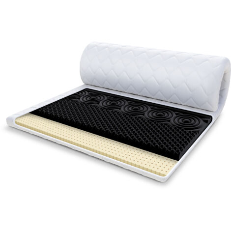 Topper 90x200 cm Matratzenauflage mit HR-Schaum Latex 7 cm Schoner H3