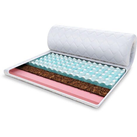 Topper 7x180x200 cm Matratzenauflage mit RavineBlue-Schaum Matratzenschoner Kokosfaser Visco H2 H4 (1/5)