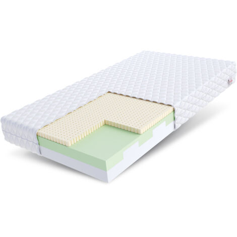 Matratze BITONTO Kaltschaum Latex HR Schaum 7 Zonen 90x200 H2/H3 15 cm JERSEY