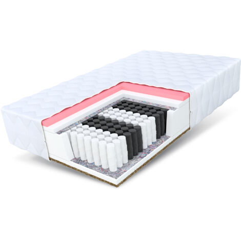 Matratze 120x200 Taschenfederkern Visco Memory Kokos 7 Zonen KARI MAX 27cm H3 H4 Bett (1/5)