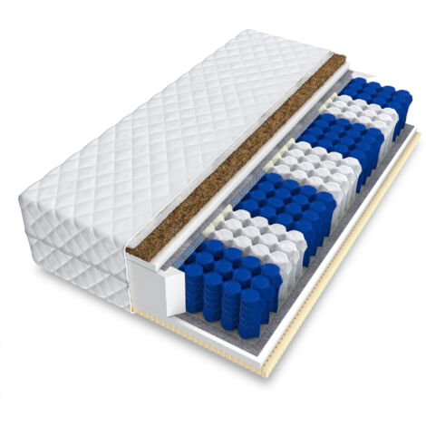 Matratze 120x200 LATEX KOKOS Taschenfederkern H3 H4 9 ZONEN SYRIUS Premium 19cm