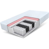 Matratze 90x200 Taschenfederkern Visco Memory 7 Zonen 24 cm MEMORY Bett H2 H3