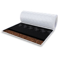 Topper 120x200 cm Matratzenauflage mit HR-Schaum Kokos 6 cm Schoner H3