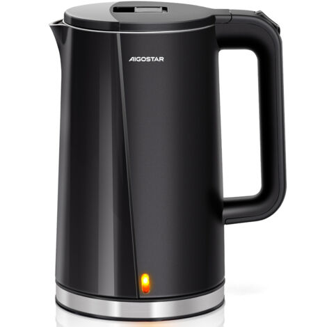 Edelstahl Wasserkocher 1,8 L – 2200W, BPA-frei, Doppelwandig, Tropffrei, Mit Automatischer Abschaltung & SGS-Zertifizierung