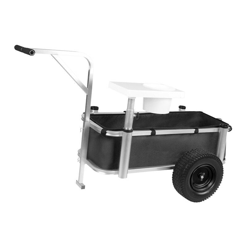 Carrito de jardín, carrito de pesca para pescadores, carrito de pesca con cubo de alimento para peces, carrito de transporte, carrito de pesca, carrito de brazo, carrito de campamento, capacidad de ca