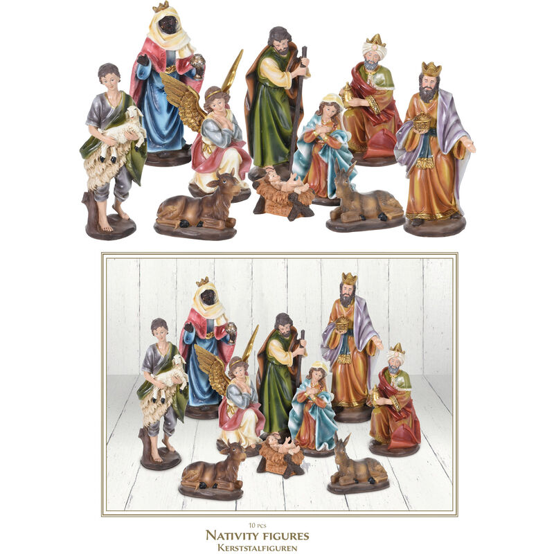 Acheter Petites Figurines de nativité en résine, 11 pièces, thème