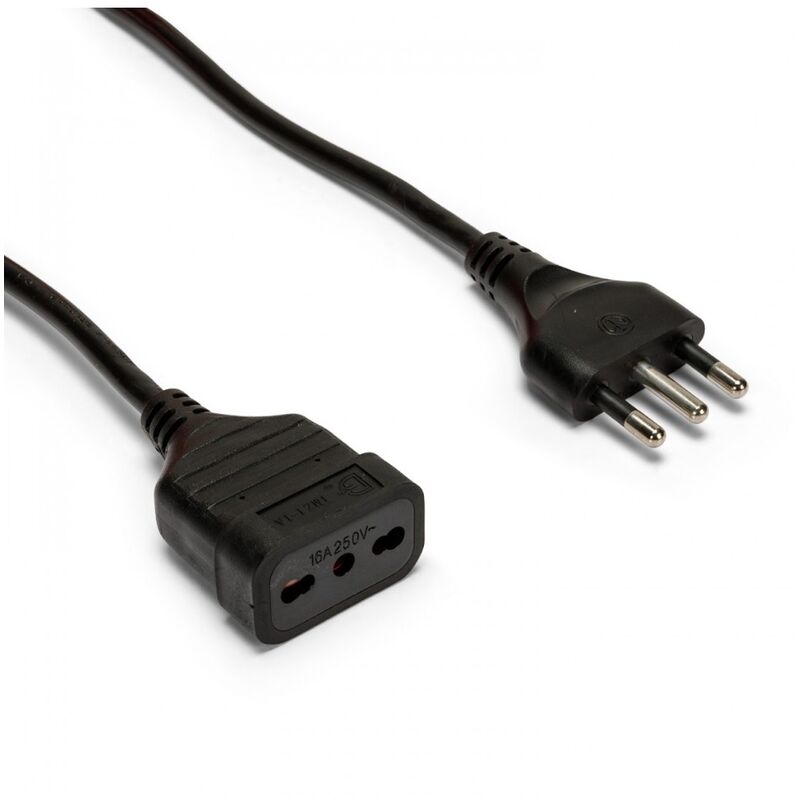 Rallonge électrique 5 mètres - 3 x 1.5mm2 - 250v 16 A 3500W - Noir