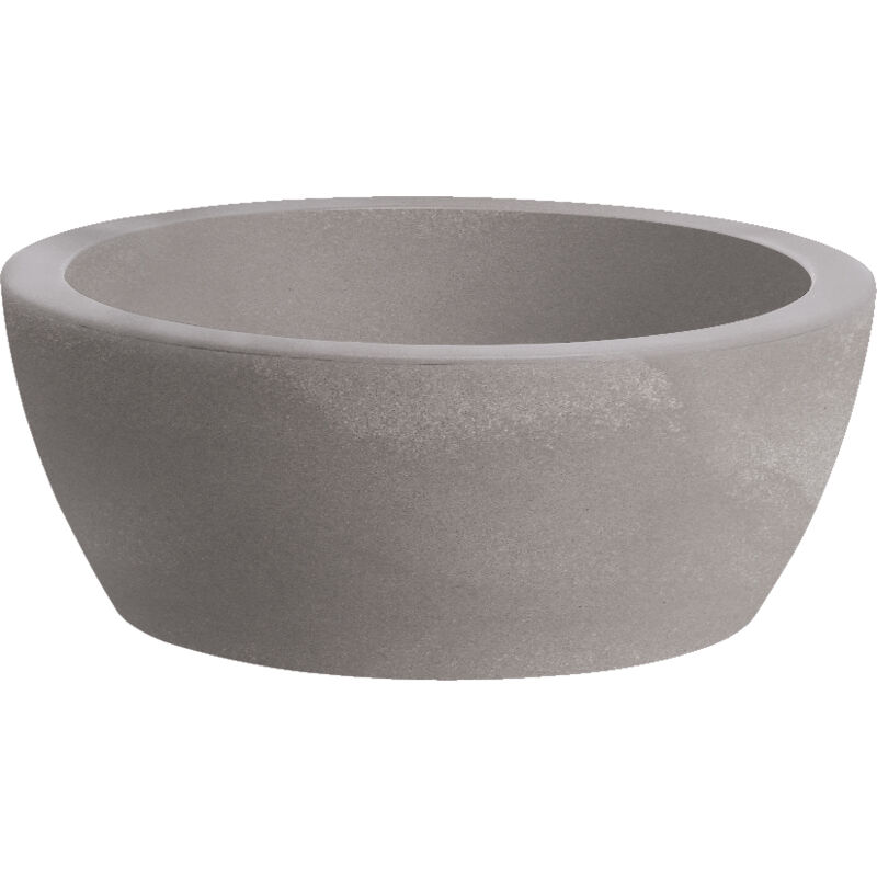 Vaso ciotola resina THETIS cm. 40 CENERE