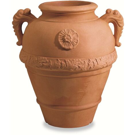 Vaso extra large 105 cm color terracotta anticato in plastica