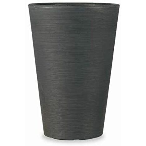 Vaso tondo in resina Lilium 75 cm. Antracite