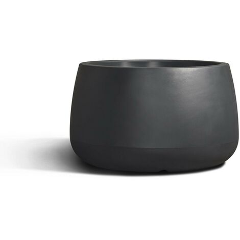 Vaso tondo in resina TITANO diam. 115 cm. Antracite