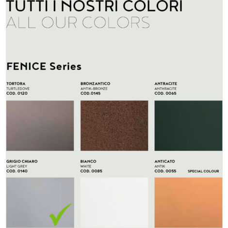 Balconetta rettangolare in resina Fenice h. 35 cm. Grigio