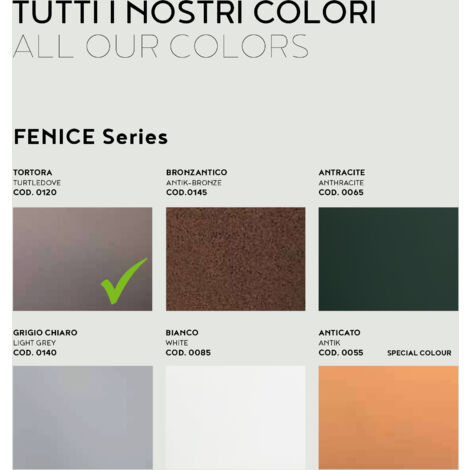 Balconetta rettangolare in resina Fenice h. 35 cm. Tortora