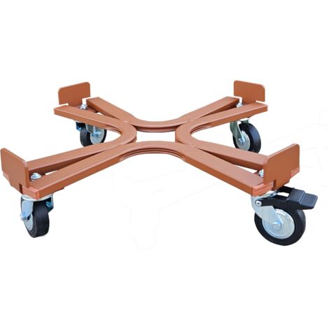 Carrello sottovaso tondo con ruote industriali  cm. 45 COTTO