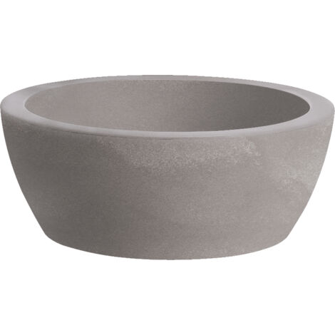 Vaso ciotola resina THETIS cm. 30 CENERE