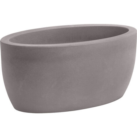 Vaso ovale resina ATHENA cm. 50 CENERE