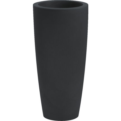 Vaso tondo alto resina TALOS cm. 90 ANTRACITE