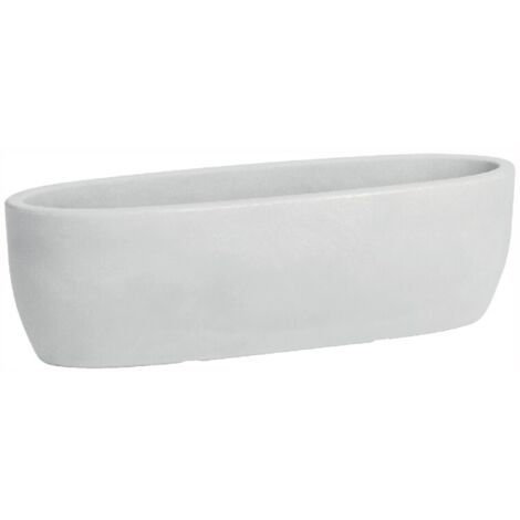 Cassetta fioriera ovale resina IRIS cm. 60 BIANCO