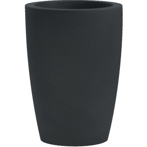 Vaso tondo resina TYLUS cm. 23 ANTRACITE