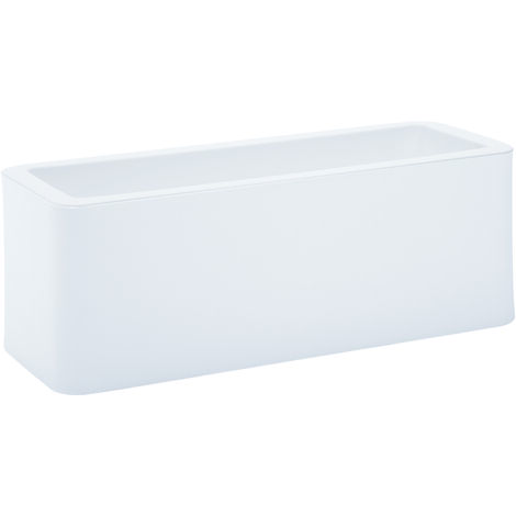 Cassetta fioriera rettangolare resina CALYPSO cm. 50 BIANCO