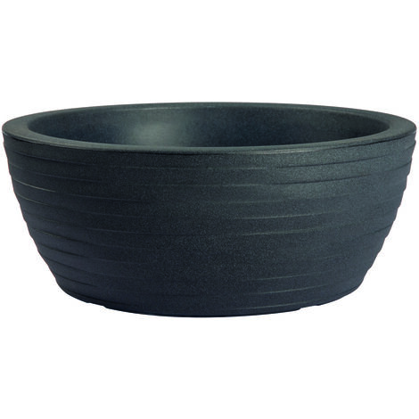 Vaso ciotola resina THETIS ELEGANCE cm. 40 ANTRACITE