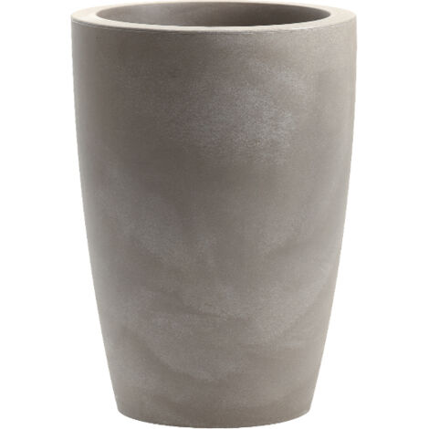 Vaso tondo resina TYLUS cm. 23 CENERE