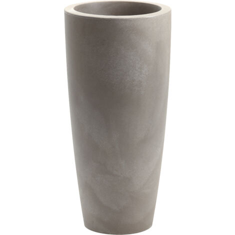Vaso tondo alto resina TALOS cm. 90 CENERE