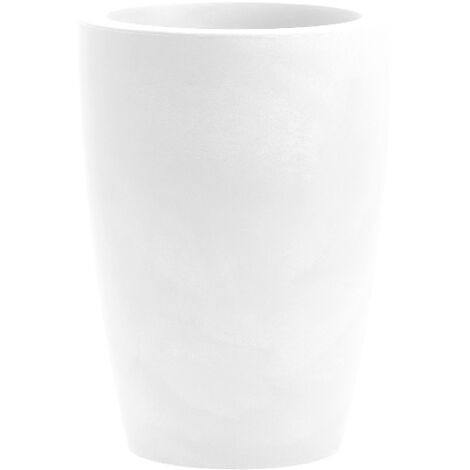 Vaso tondo resina TYLUS cm. 23 BIANCO