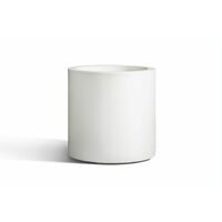 Vaso Cilindro in resina Fenice 42 cm. Bianco