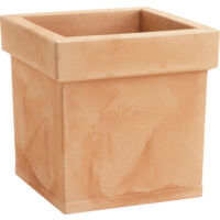 Vaso quadrato resina THEMIS cm. 40 ANTRACITE