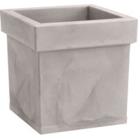 Vaso quadrato resina THEMIS cm. 40 CENERE
