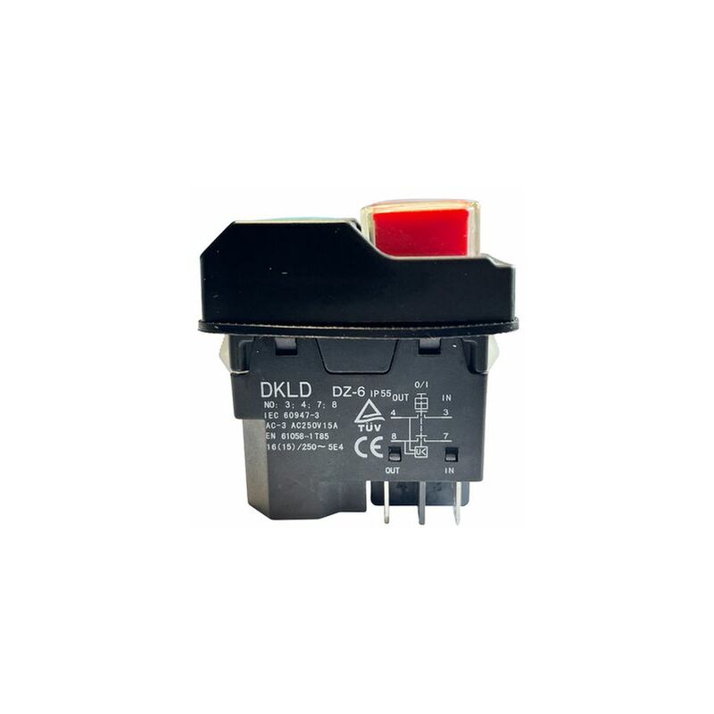 DZ-6 Elektromagnetischer Schalter Ein-/Aus Drucktastenschalter