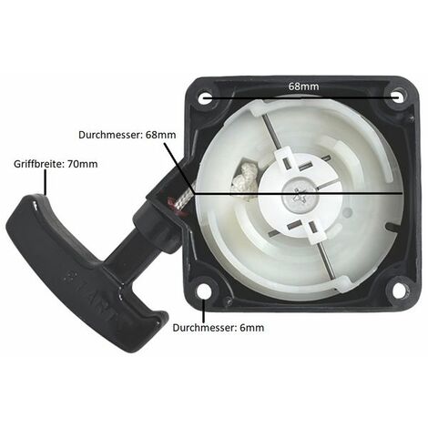 HURI Seilzugstarter Mit Mitnehmerplatte - Für Brast 4in1 Plus Gartengeräte