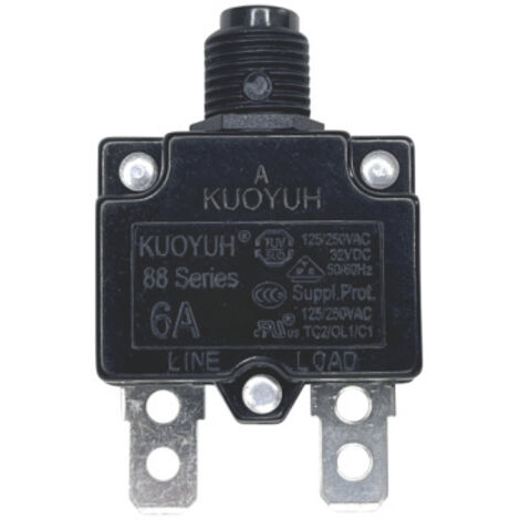 Thermoschalter Leistungsschalter 88 Series 6A Reset Schalter Überlastschutz für Kompressoren, Dickenhobel uvm...