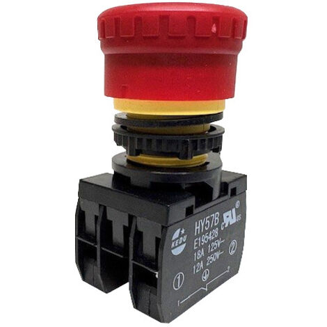 KEDU HY57B Einbau Not-Aus-Schalter 250V 18A Pilztaster Schalter